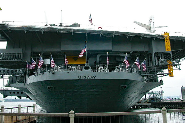 Fantail of the USS Midway Museum.